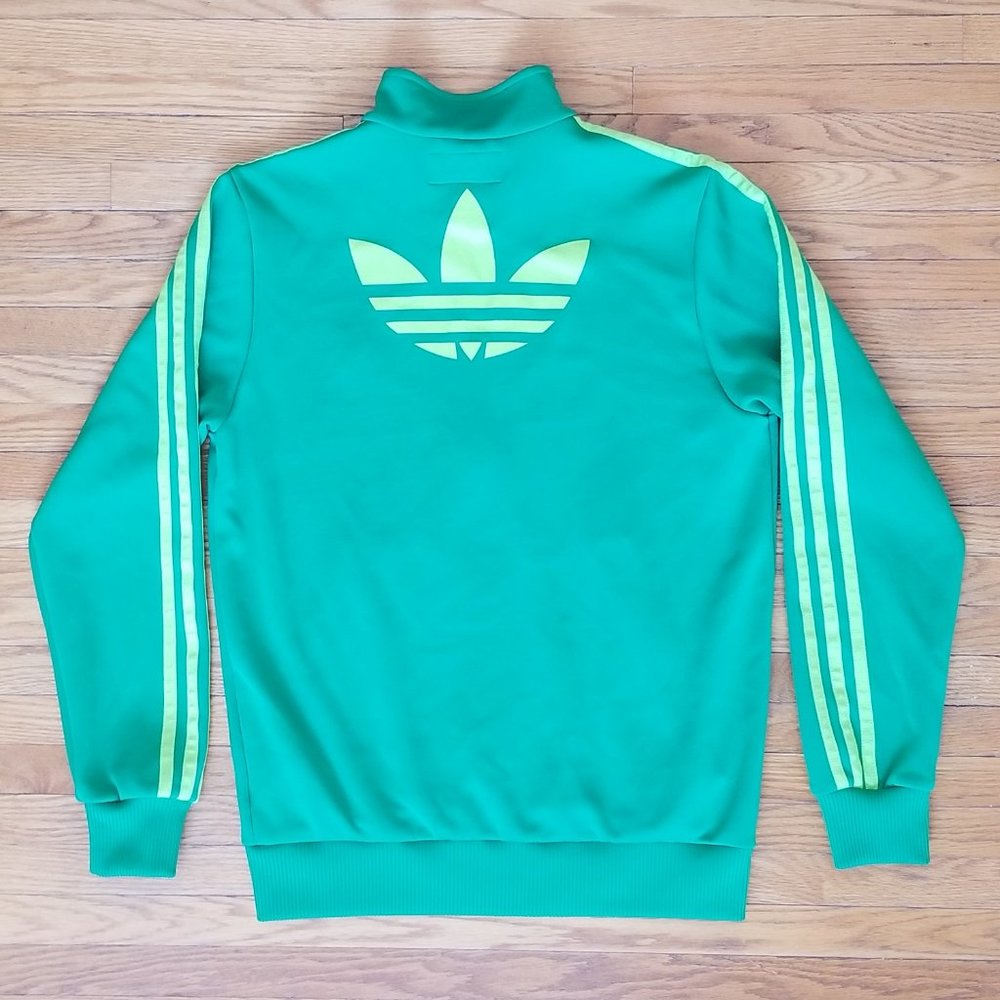Kids Adidas Track Jacket Size Large Green - Picture 2 of 8